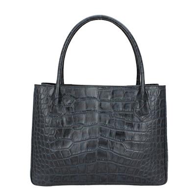 ふるさと納税 御代田町 [濱野皮革工藝のトートバッグ]クロコ デュプレトート(ブルーブラック)