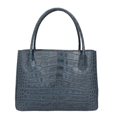 ふるさと納税 御代田町 [濱野皮革工藝のトートバッグ]クロコ デュプレトート(ネイビー)