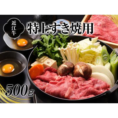 ふるさと納税 湖南市 A4等級以上保証!近江牛特上すき焼用 約500g