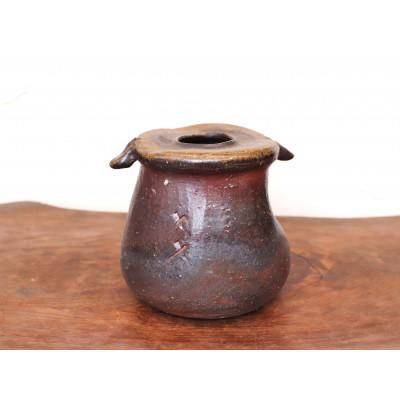 ふるさと納税 上島町 備前焼 耳付花入れ(一点もの)