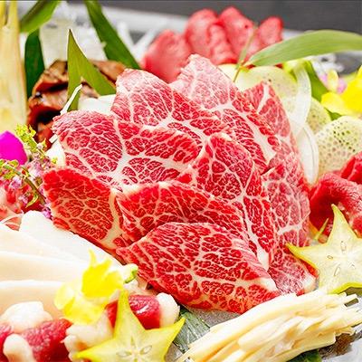 ふるさと納税 御船町 特選大トロ馬刺し 約100g 馬刺し醤油1本(150ml)付き