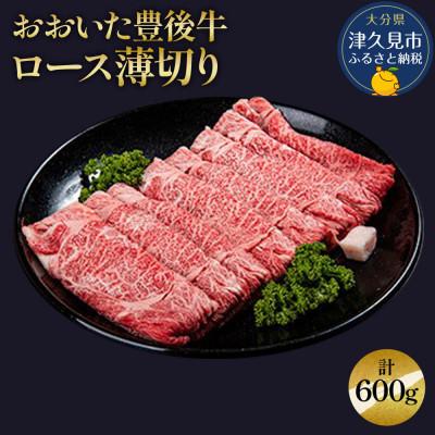 ふるさと納税 津久見市 おおいた豊後牛 ロース薄切り 計600g(300g×2パック)