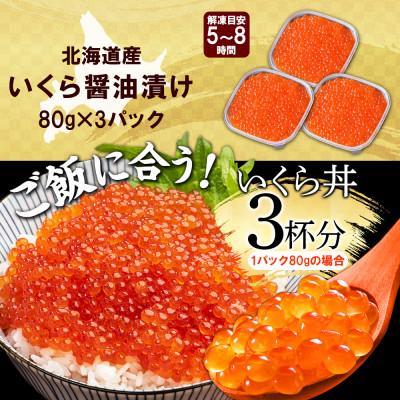 ふるさと納税 弟子屈町 いくら醤油漬け 80g×3個 北海道 弟子屈町 3399の画像