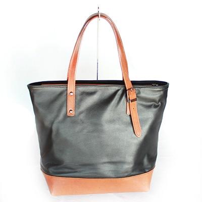 ふるさと納税 日出町 やわらかレザーのトートバッグ(ブラック系)