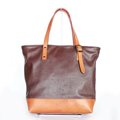 ふるさと納税 日出町 やわらかレザーのトートバッグ(こげ茶系)