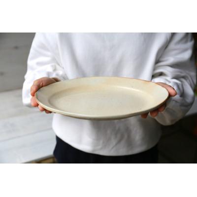ふるさと納税 甲賀市 信楽焼 鉄散だ円リム皿(大)【古谷製陶所】 |  | 03