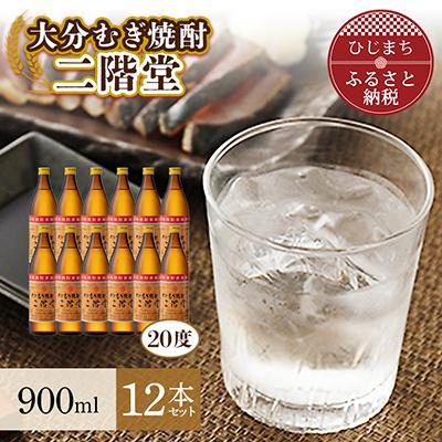 二階堂 麦焼酎 20度 900ml 12本セット ふるさと納税 日出町 大分むぎ焼酎 二階堂20度(900ml)12本セット AG24