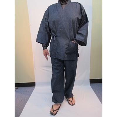 ふるさと納税 田原本町 男性用紳士作務衣(紬織無地)　紺地　M |  | 01