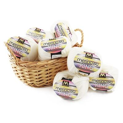 ふるさと納税 江南市 マンセルメリノキング(極太) 2054番色(白) 10玉セット