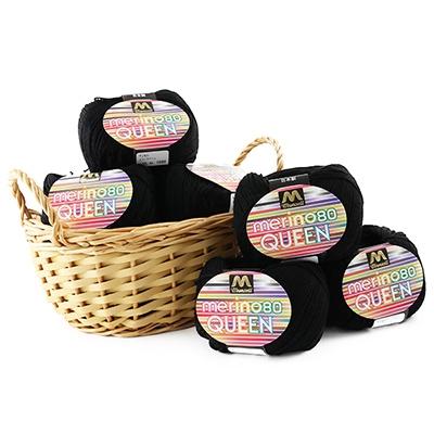 ふるさと納税 江南市 マンセルメリノクイーン(中細) 1080番色(黒) 10玉セット