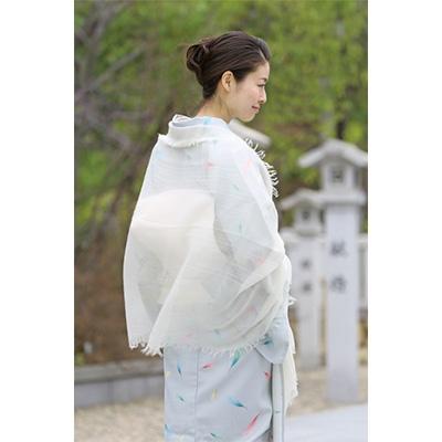 ふるさと納税 泉大津市 カシミヤストール　無染色　〈HK11-0033-1〉の画像