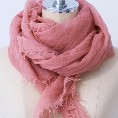 ふるさと納税 泉大津市 カシミヤストール　ベンガラ染め　〈HK11-0024-1〉の画像