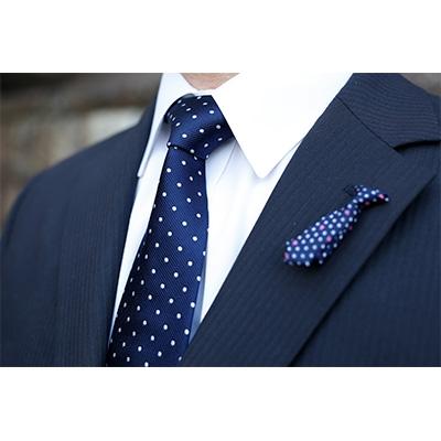 ふるさと納税 八王子市 シルク100%のネクタイ&amp;「p-Tie」(ミニネクタイ)セット