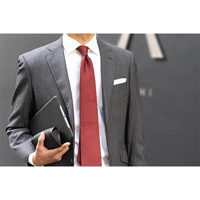 ふるさと納税 八王子市 匠の技術で織り上げるシルク100%のソリッドネクタイ (ワインレッド)