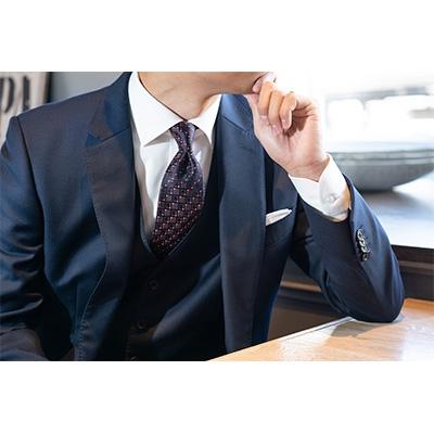 ふるさと納税 八王子市 匠の技術で織り上げるシルク100%のビンテージ小紋柄ネクタイ(オレンジコーナー)