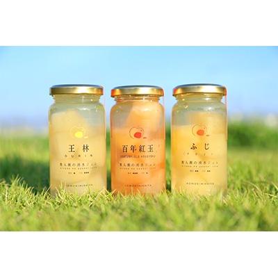 ふるさと納税 十和田市 青森県十和田市産 奥入瀬の湧水ジュレ160g×3本セット(紅玉・王林・ふじ)