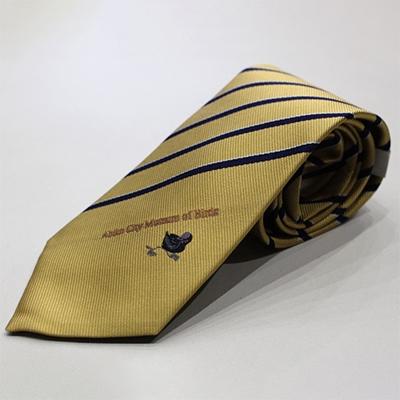 ふるさと納税 我孫子市 鳥の博物館オリジナルネクタイ ゴールド