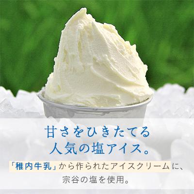 ふるさと納税 稚内市 【業務用】JA稚内のおいしいアイスクリーム宗谷の塩2000ml&【お試し】お刺身用ほたて50g |  | 01