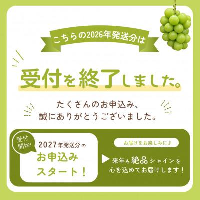 ふるさと納税 山梨市 2027年(来年)発送 フルーツ王国山梨 シャインマスカット 2房 (1.2kg以上) プレミアム |  | 01