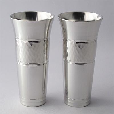 ふるさと納税 川口市 錫光ロクロ挽き タンブラー5オンス・トール つちめ ペアセット(桐箱入)