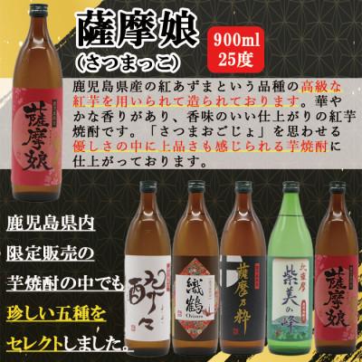 ふるさと納税 出水市 鹿児島限定 芋焼酎 25度 900ml 5本入り 特撰5種