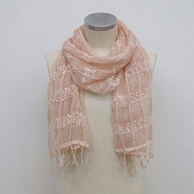ふるさと納税 小山市 天然染料100%!思川桜染めストール(170cm)