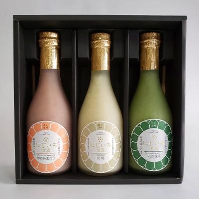ふるさと納税 豊前市 にじいろ甘酒3色ギフト(博多あまおう・八女抹茶・米糀)320g×3本
