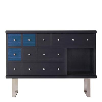 ふるさと納税 大川市 日本古代色+メタル脚が生み出すモダニズム[モデルナ115チェスト(L-1)グンジョウ]職人of境木工