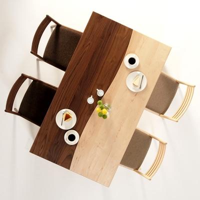 ふるさと納税 大川市 ダイニングセット WAVE-hm 150×85×70cm 無垢材 大川市 WAプラス