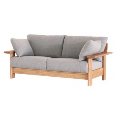 ふるさと納税 朝倉市 ナガノインテリア ソファ 『LAND』 LC636-LJ39 レッドオーク 肘クッション2個付き