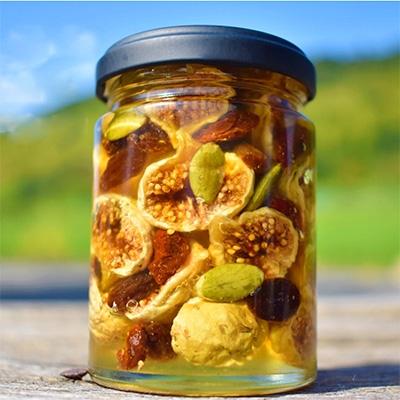 ふるさと納税 九度山町 ドライフルーツの蜂蜜漬[峠の果実]熊野古道 峠の蜂蜜×ドライフルーツ