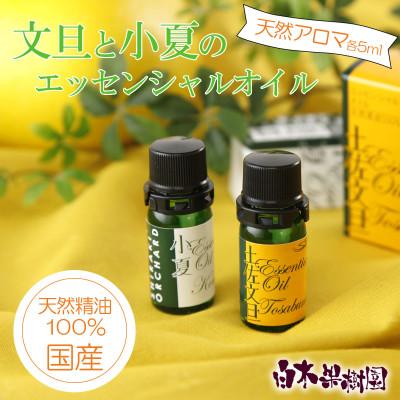 ふるさと納税 土佐市 高知県産 文旦と小夏のアロマオイルセット 各5ml