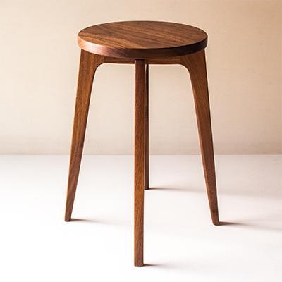 ふるさと納税 上松町 [椿井木工舎] スツール ブラックウォールナット