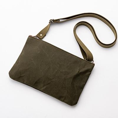 ふるさと納税 新庄市 帆布サコッシュ[カーキ] 小