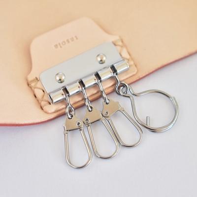 ふるさと納税 七尾市 【本革】キーケース/4連キーリング付/ブラック/ハンドメイド |  | 03