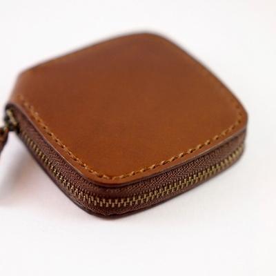 ふるさと納税 七尾市 [本革]小銭だけ入れ/チョコ/ハンドメイド