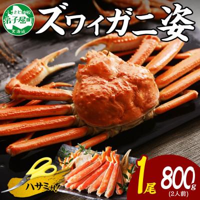 ふるさと納税 弟子屈町 [のし付]ズワイガニ姿ボイル済み 800g前後 蟹ハサミ・ガイド付 北海道 弟子屈町 3182