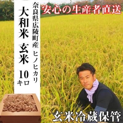 ふるさと納税 広陵町 令和7年産 色彩選別加工済大和米 奈良県広陵町ヒノヒカリ玄米10kg