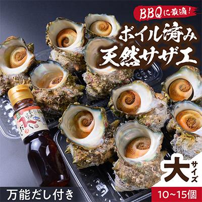 ふるさと納税 京丹後市 BBQにぴったり!天然サザエ　ボイル済み　1.6kg　大サイズ(10〜15個)　※万能ダシ付き | 