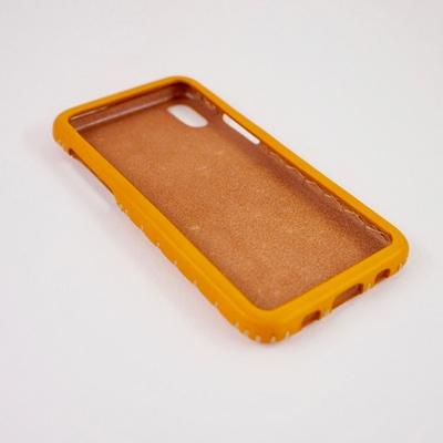 ふるさと納税 七尾市 [iPhoneXR用]本革ケース/イエロー/ハンドメイド