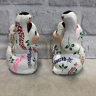 ふるさと納税 春日部市 藤尽くし招き猫ペア　手作り張子人形 |  | 01