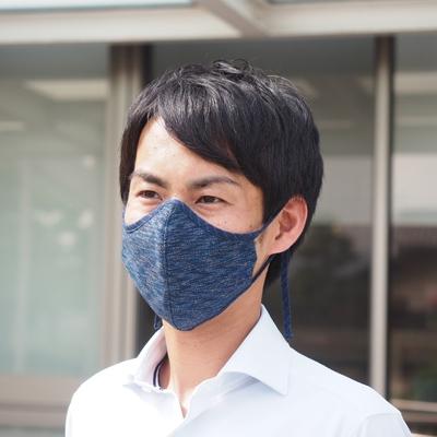 ふるさと納税 大刀洗町 侍マスク[青嵐(あおあらし)] 青色系3枚セット(Lサイズ)