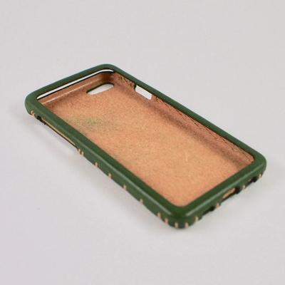 ふるさと納税 七尾市 [iPhoneSE(第二世代)用]本革ケース/グリーン/ハンドメイド