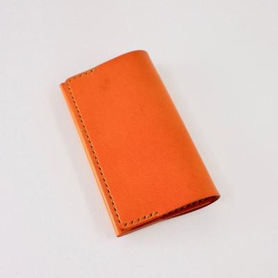 ふるさと納税 七尾市 [本革]名刺入れ/キャメル/ハンドメイド