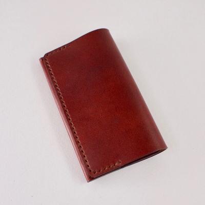 ふるさと納税 七尾市 [本革]名刺入れ/マホガニー/ハンドメイド