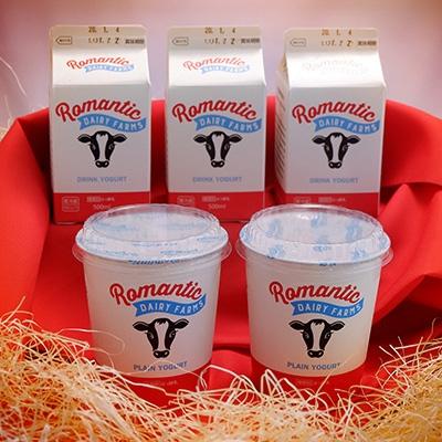 ふるさと納税 昭和村 ミルウェイ乳製品特製プレーンヨーグルト2本とのむヨーグルト(紙パック)3本のセットNO.7