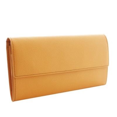 ふるさと納税 御代田町 濱野皮革工藝 グレースウォレット エル(シャーベットオレンジ)