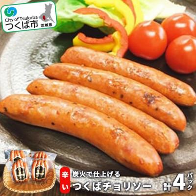 ふるさと納税 つくば市 炭火で仕上げる 辛い つくばチョリソー(100g×4パック)[離島・沖縄配送不可]