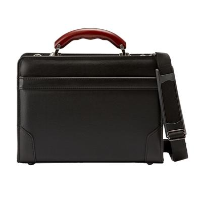 ふるさと納税 豊岡市 豊岡鞄 大割れダレスポーチバッグ(クロ)