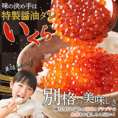 ふるさと納税 弟子屈町 いくら 醤油漬け 200g \u0026 帆立 300g 魚卵 セット 海鮮丼  北海道 弟子屈町 3589の画像
